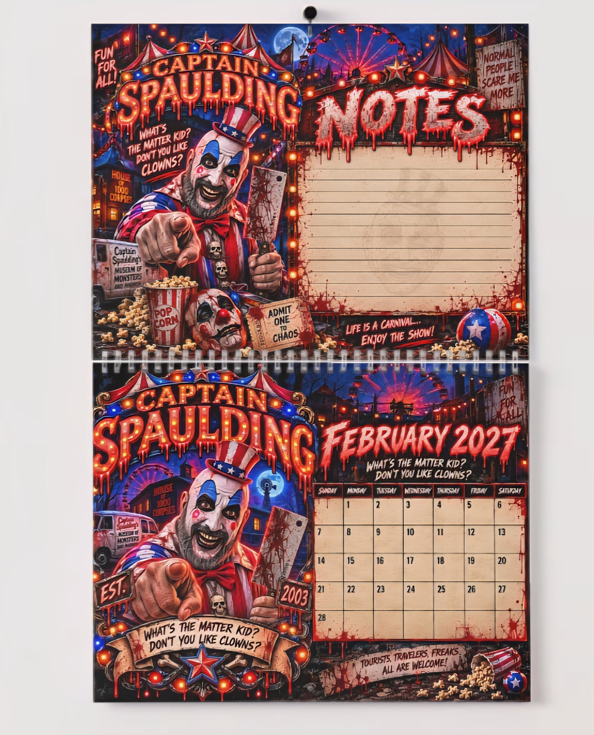 2027 Horror Calendar