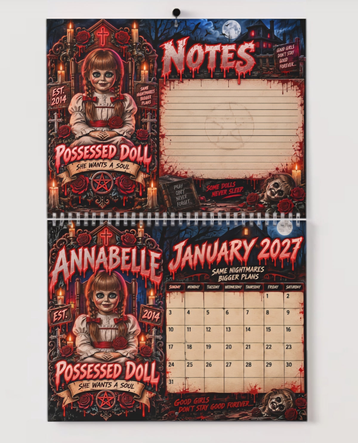 2027 Horror Calendar